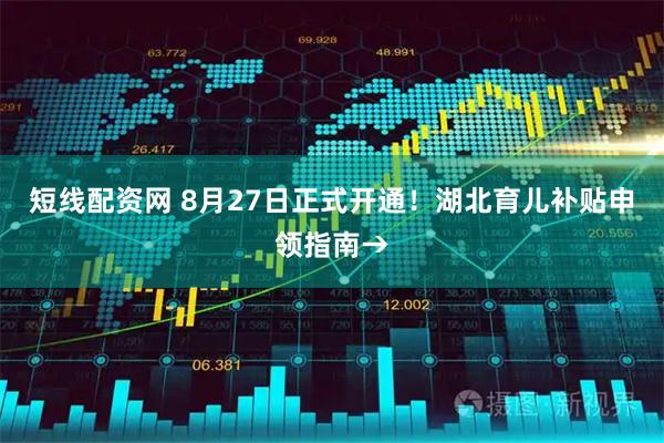 短线配资网 8月27日正式开通！湖北育儿补贴申领指南→