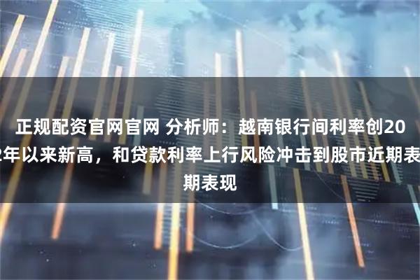 正规配资官网官网 分析师：越南银行间利率创2022年以来新高，和贷款利率上行风险冲击到股市近期表现